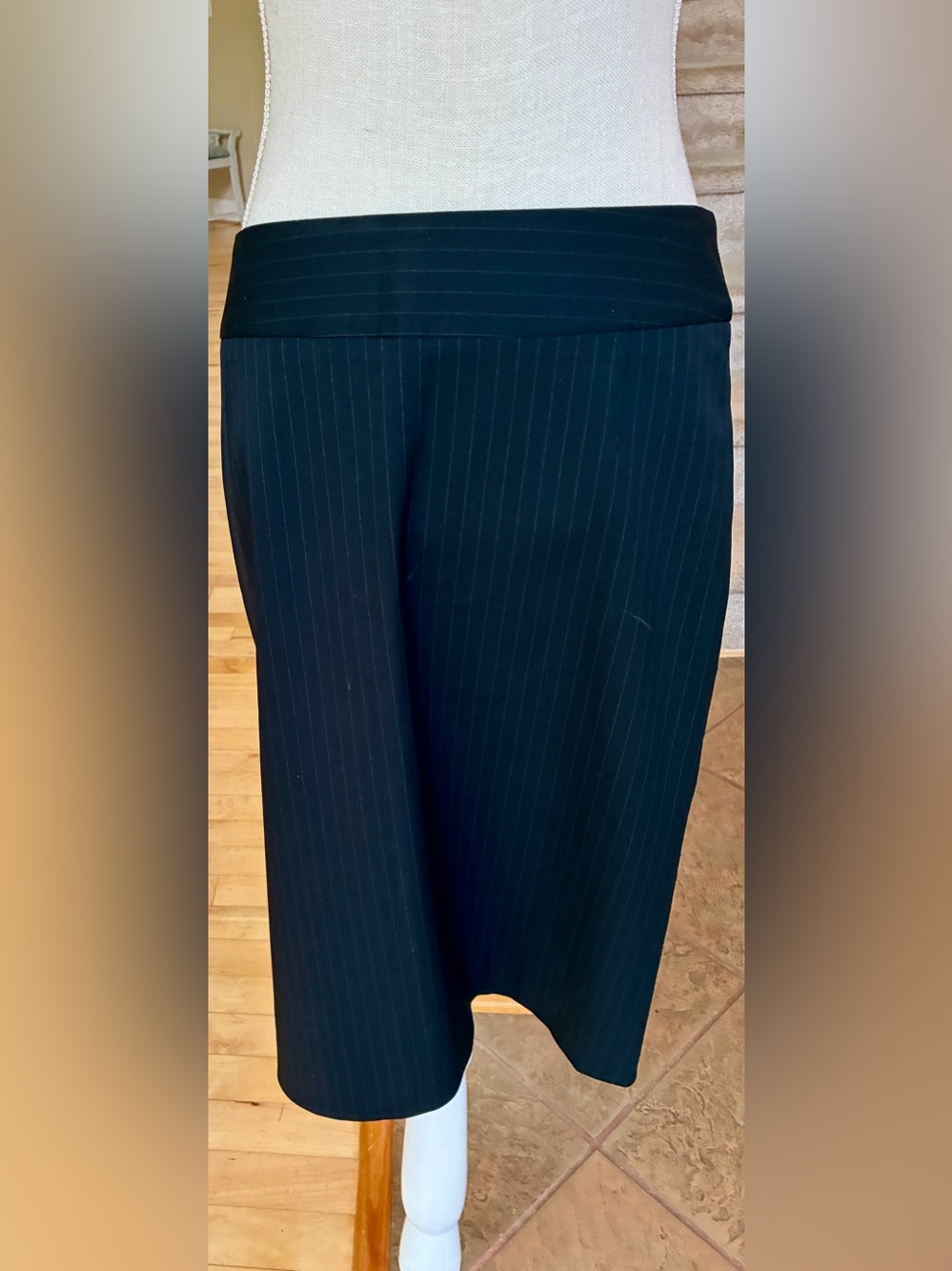 Hugo Boss Black Pinstripe A-Line Skirt